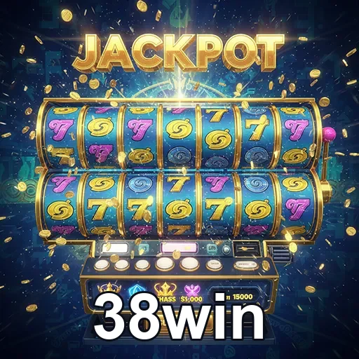 Imagem de um caça-níqueis no site 38win, com temática de slots e jogos de azar online.
